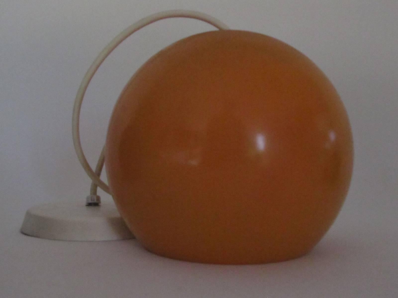 Painted Set of Three Verner Panton Globe Pendant Lamps For Sale