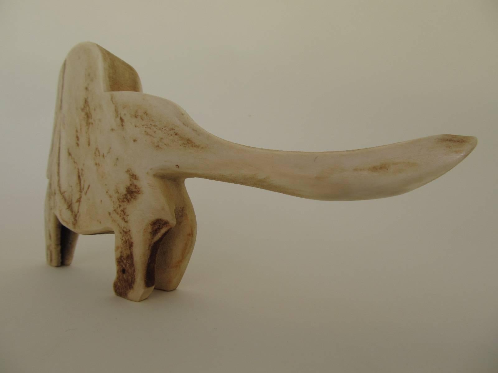 American Inuit Transformation Figure Carved from Caribou Antler For Sale