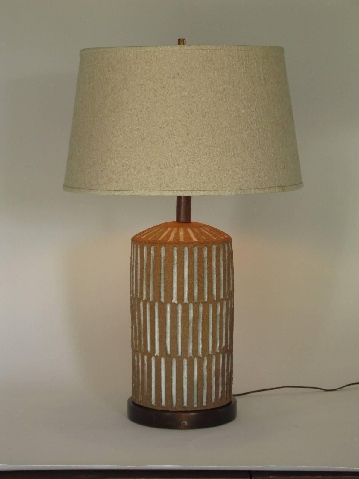 Glazed Handmade Studio Ceramic Lamp by Brent Bennett For Sale