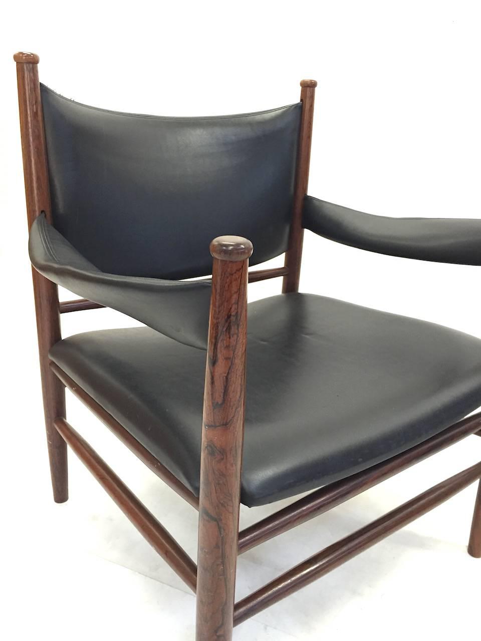 Exceptional Pair of Rosewood Safari Lounge Chairs 2