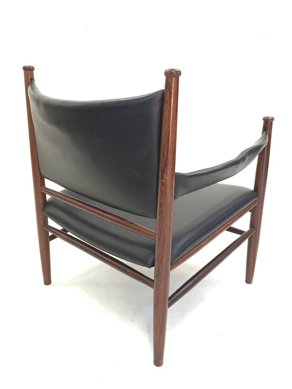 Exceptional Pair of Rosewood Safari Lounge Chairs 4