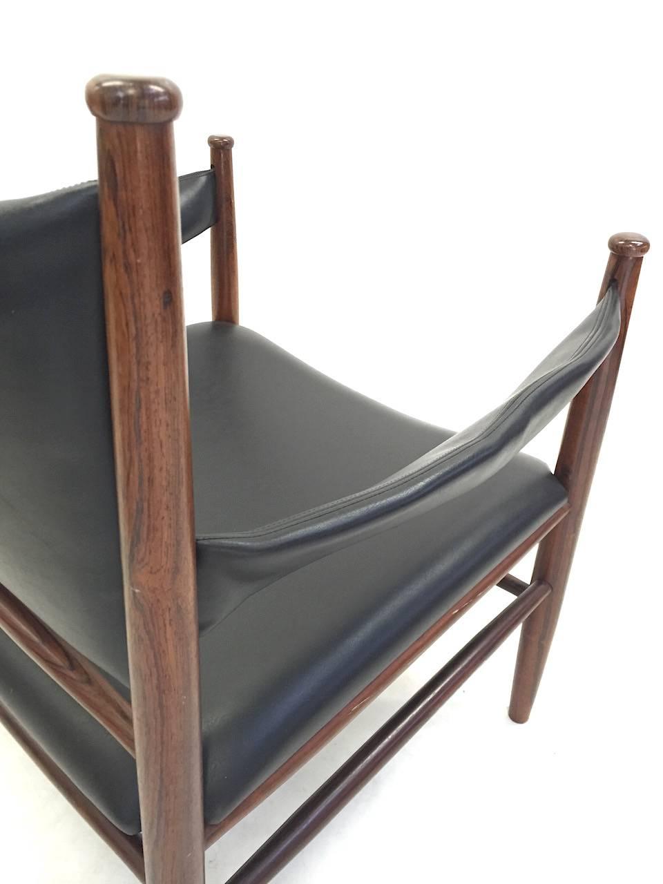 Exceptional Pair of Rosewood Safari Lounge Chairs 5