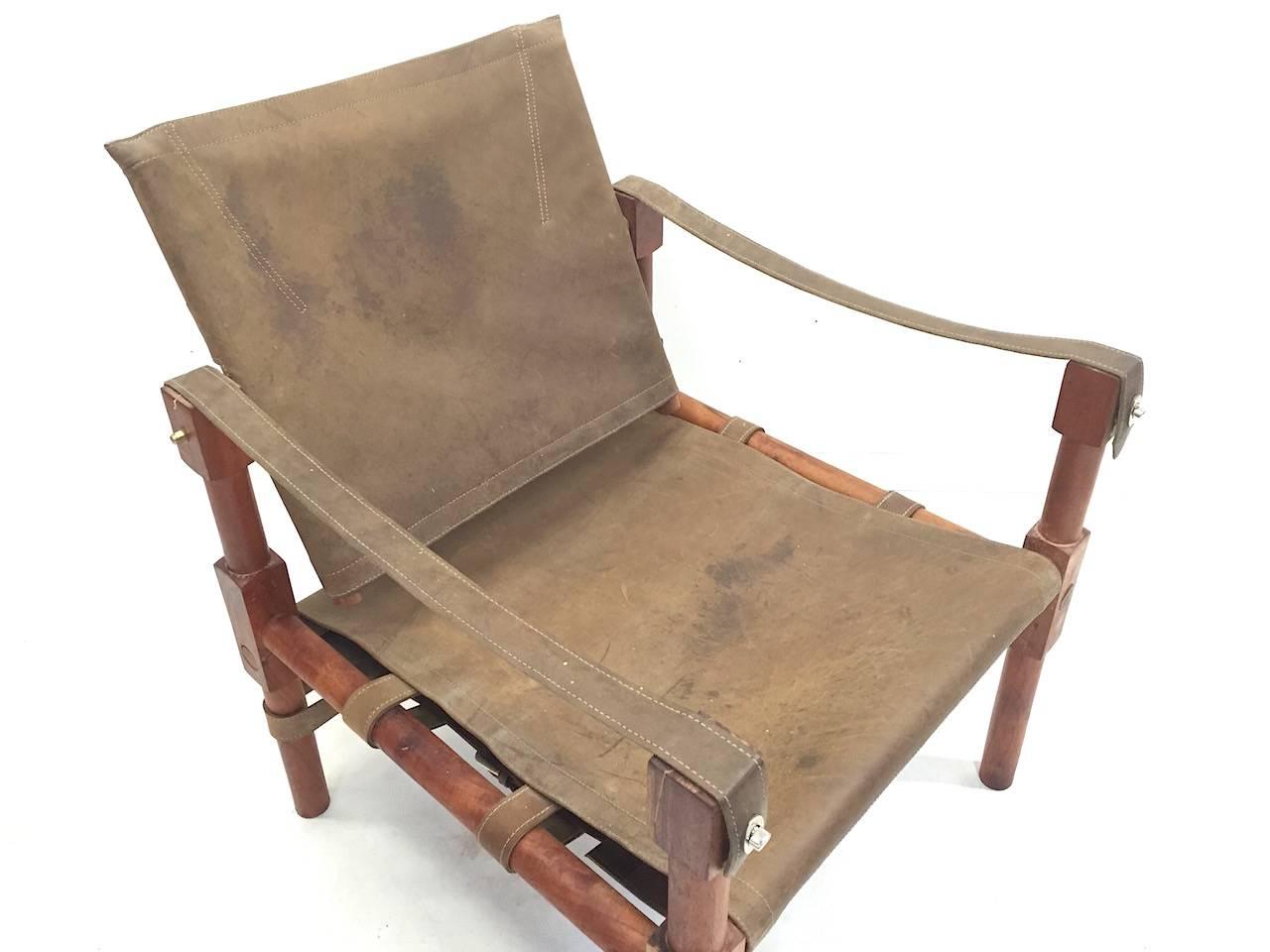 Pair of Vintage Safari Lounge Chairs 2