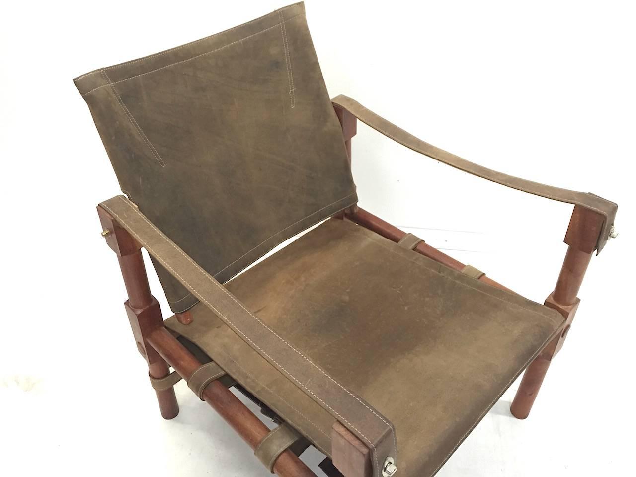 Pair of Vintage Safari Lounge Chairs 3