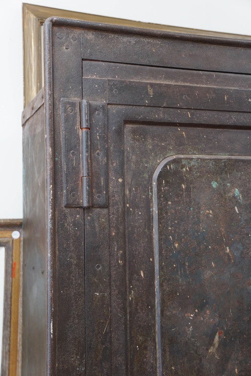 Mid-Century Modern Monumental French Steel Industrial Cabinet, circa 1940 For Sale