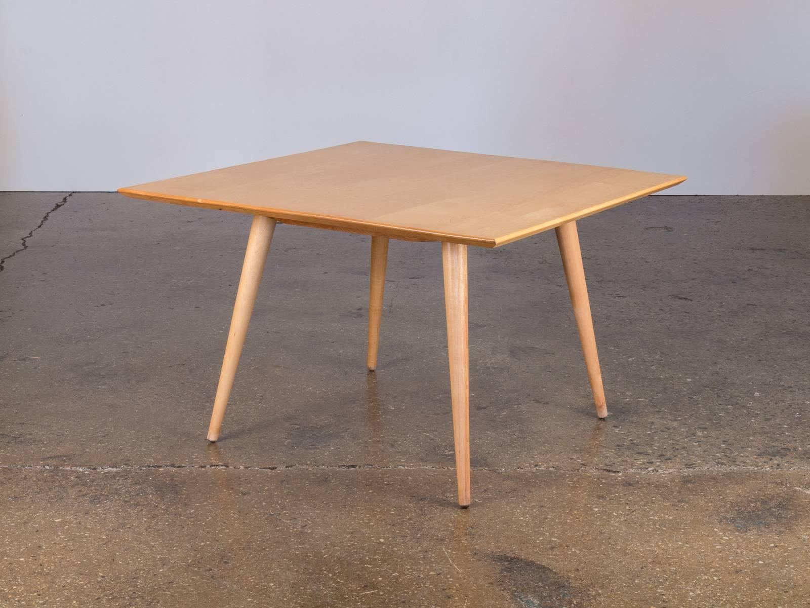 Paul McCobb was the rare Mid-Century designer who successfully injected personality into minimalism. This square Planner Group table manages to transcend the simplicity of its description and is a good example of the subtlety of McCobb's work. In