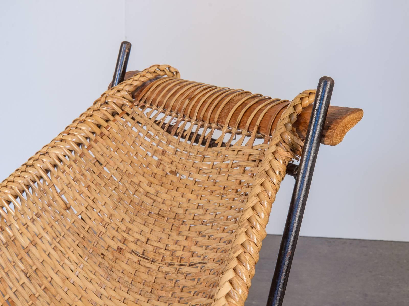 Danny Ho Fong Rattan Lounge Chair In Excellent Condition In Brooklyn, NY