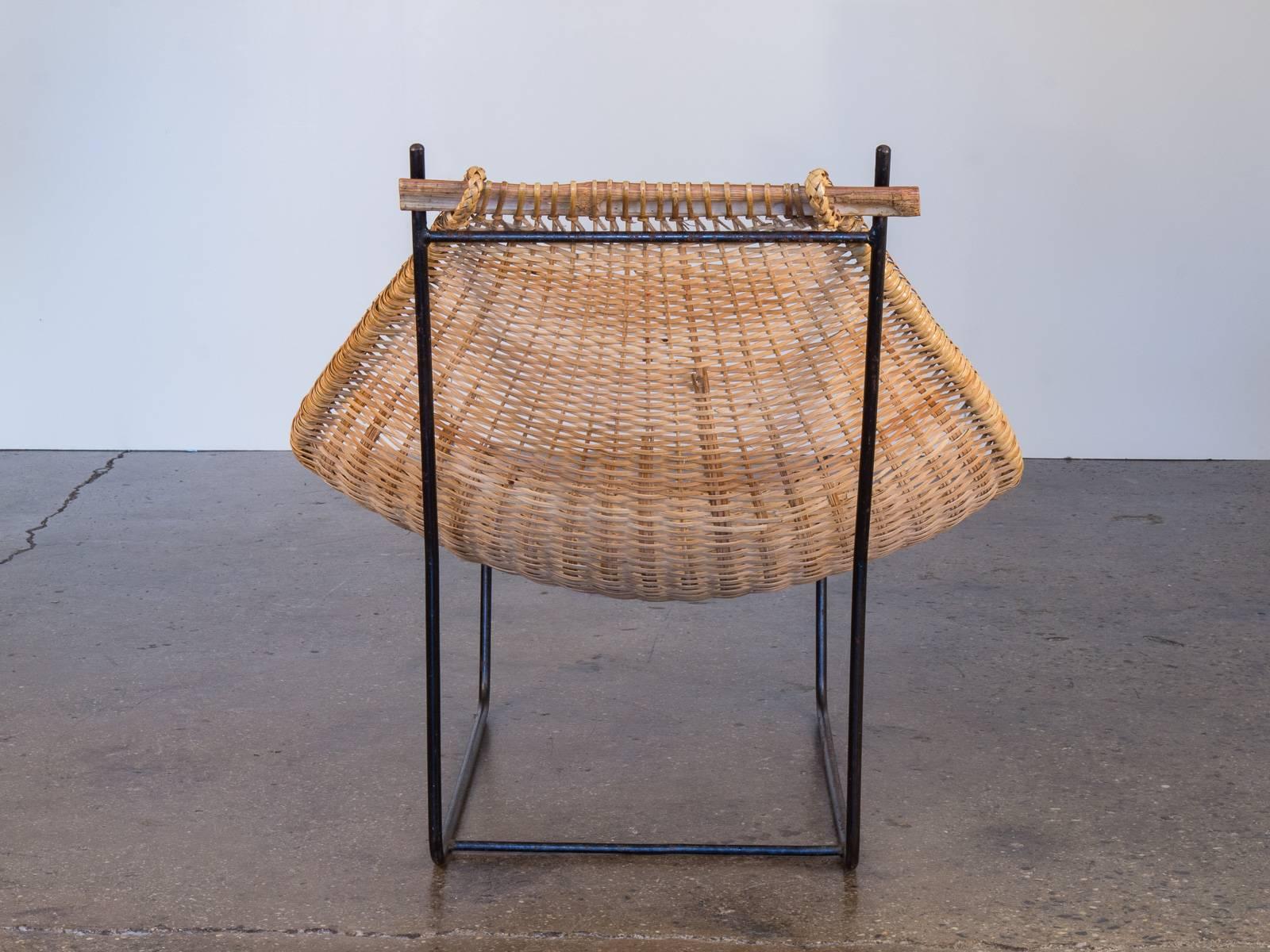 wicker ottomans