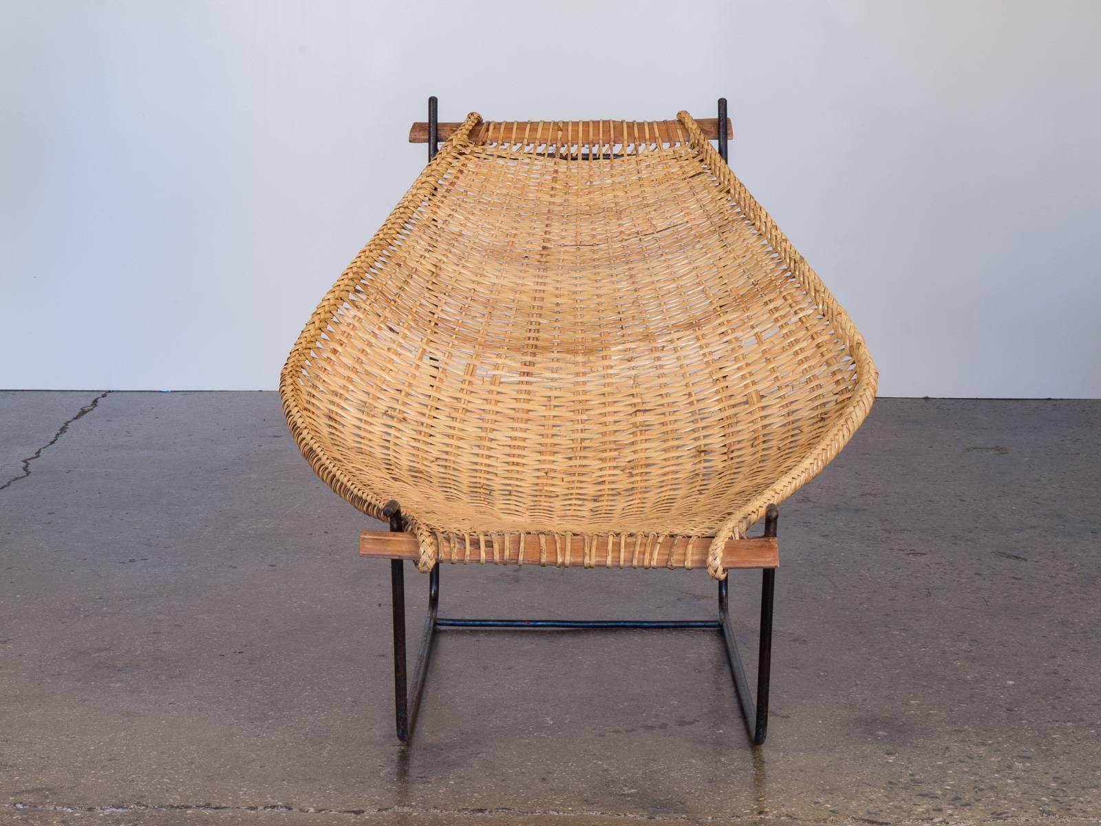 Mid-Century Modern Danny Ho Fong Rattan Lounge Chair