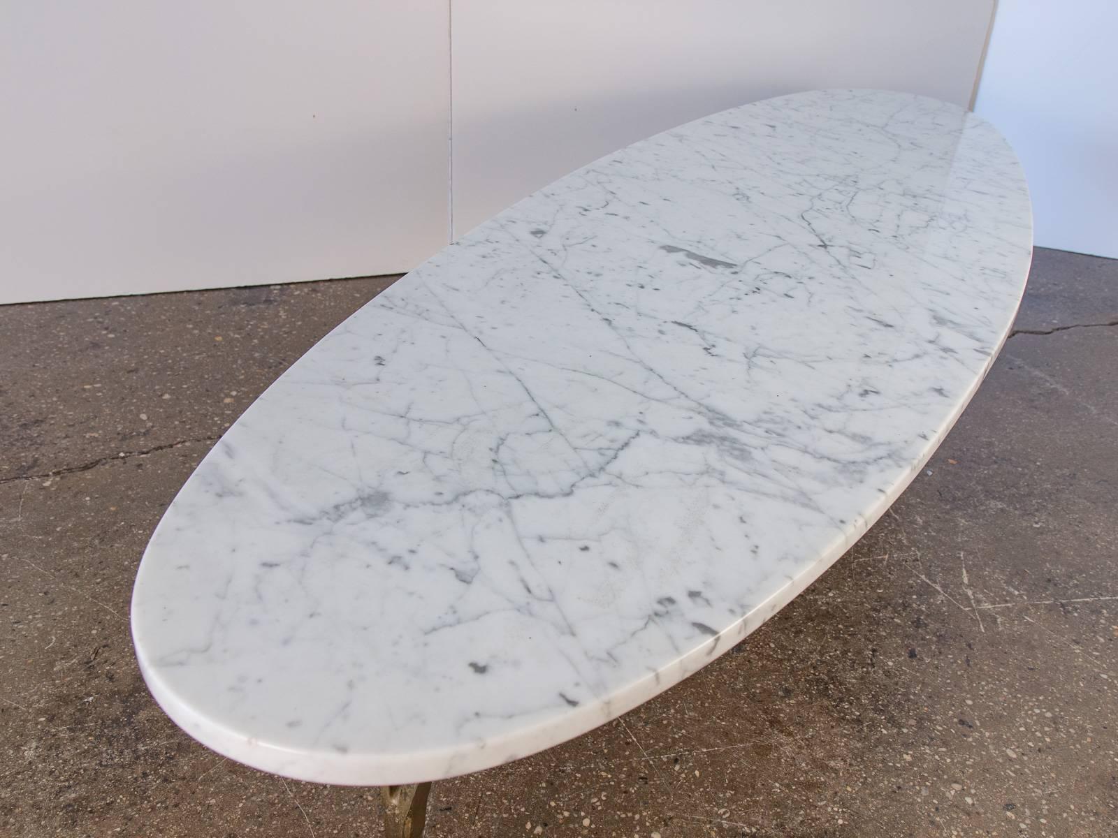 Mid-20th Century Marble Surfboard Coffee Table