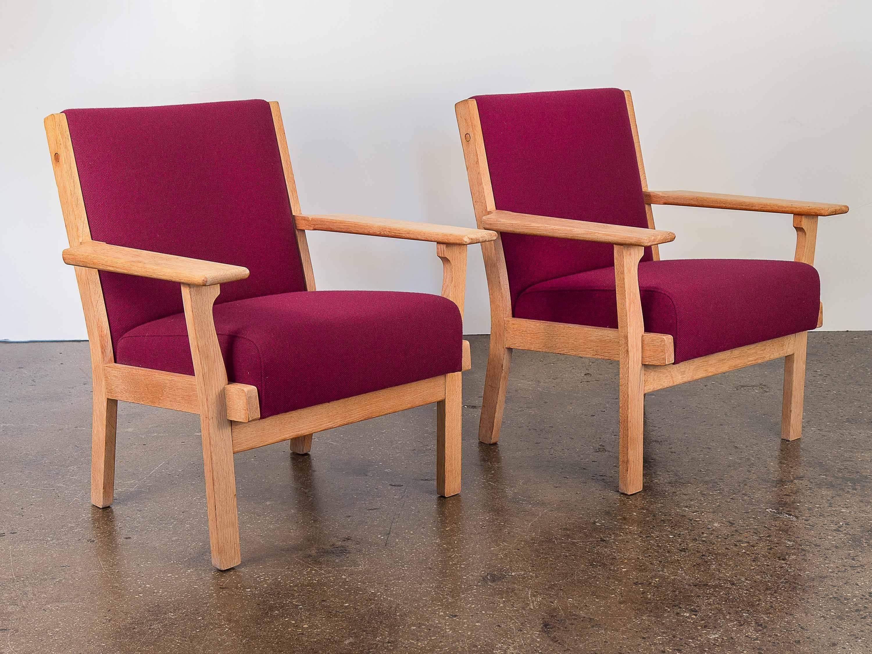 Hans Wegner Oxblood Armchairs In Excellent Condition In Brooklyn, NY