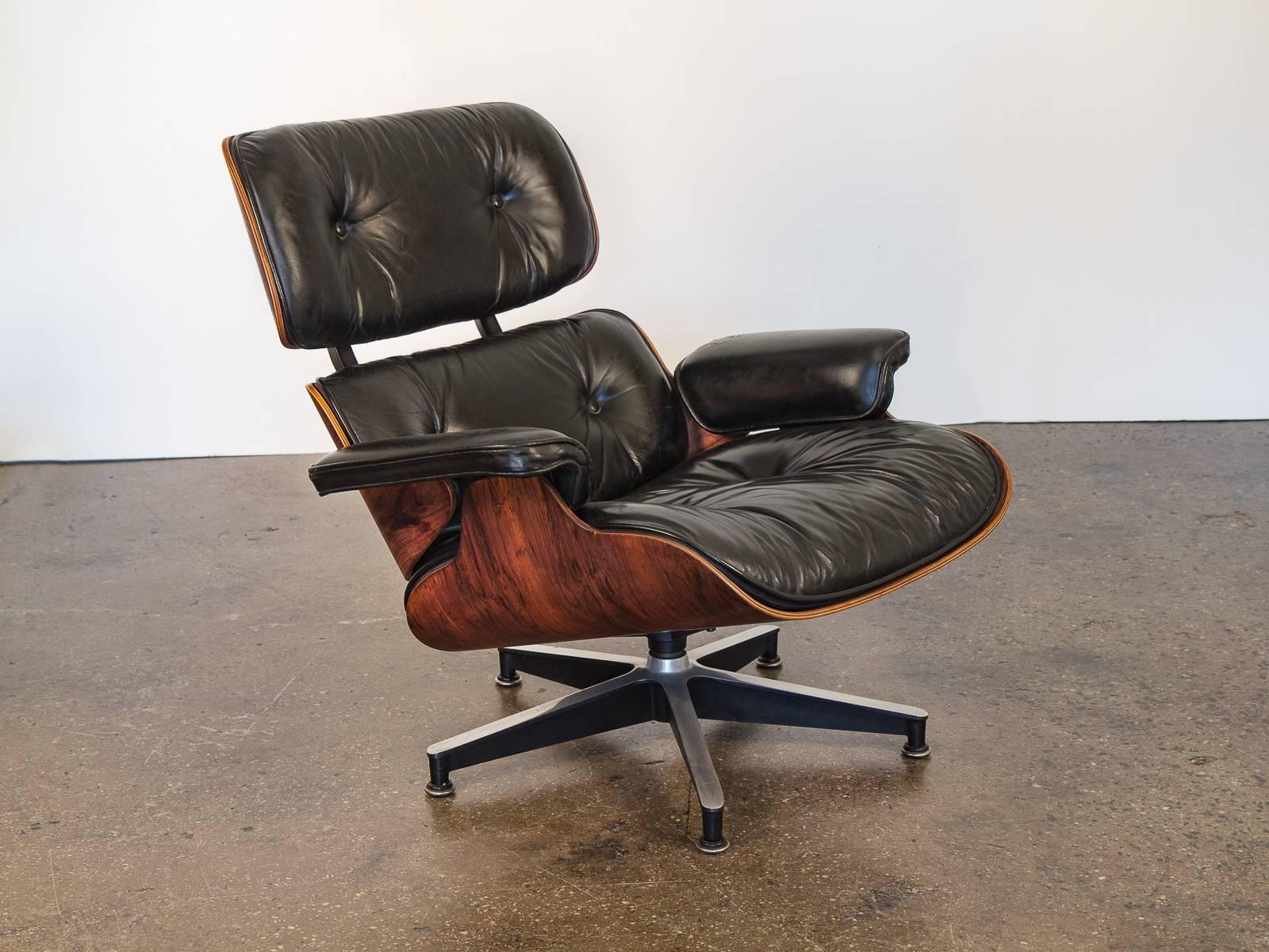 Mid-Century Modern Eames 670 Lounge Chair and 671 Ottoman