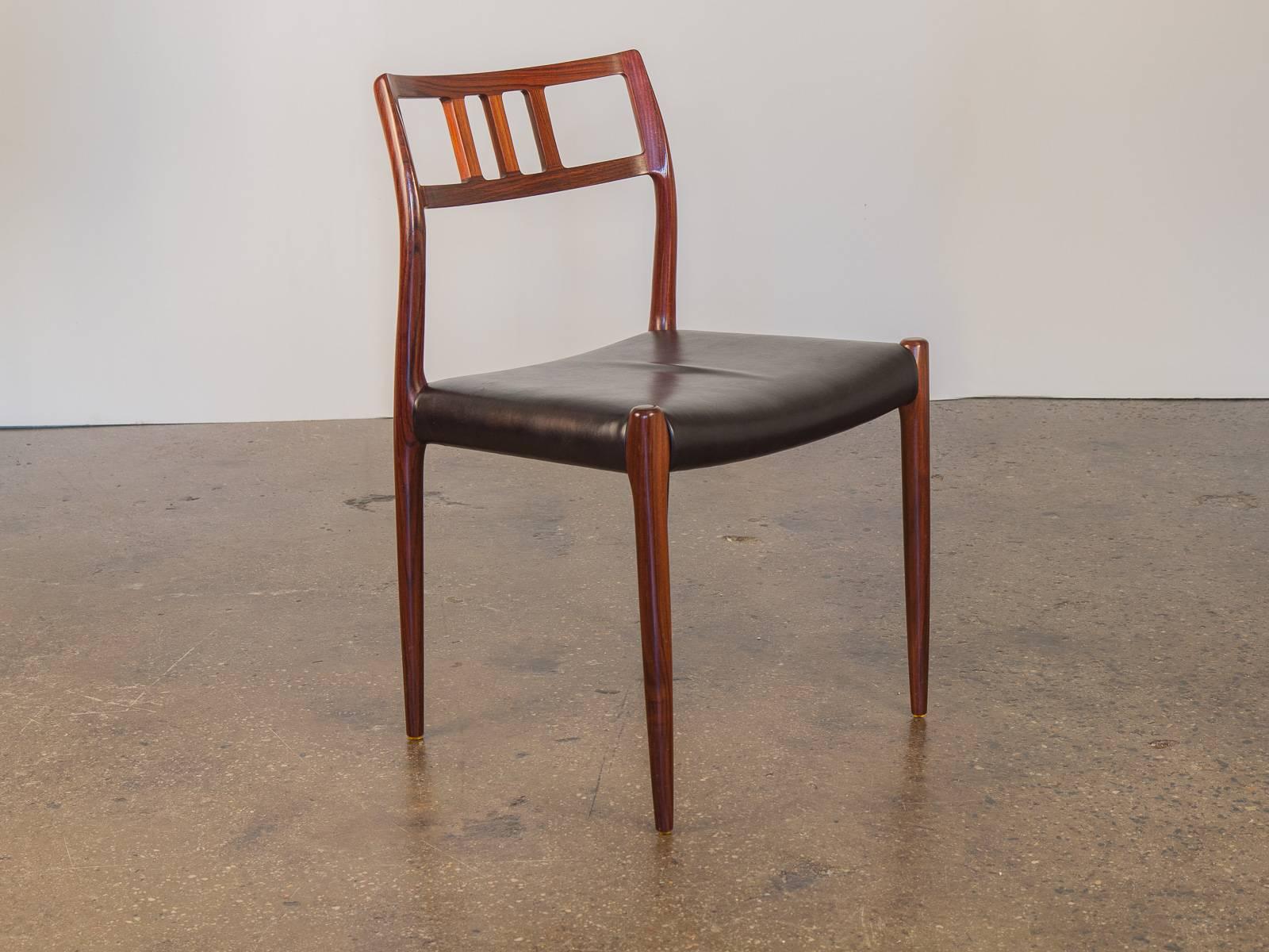 Mid-Century Modern 12 Rosewood Møller Dining Chairs