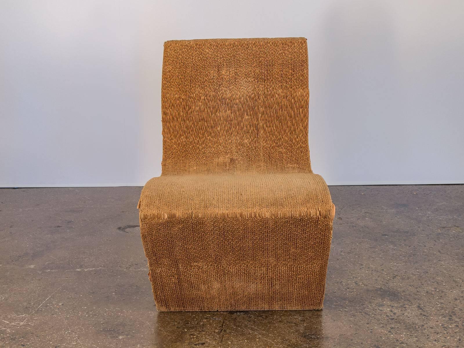 Mid-Century Modern Vintage Corrugated Cardboard Chair For Sale