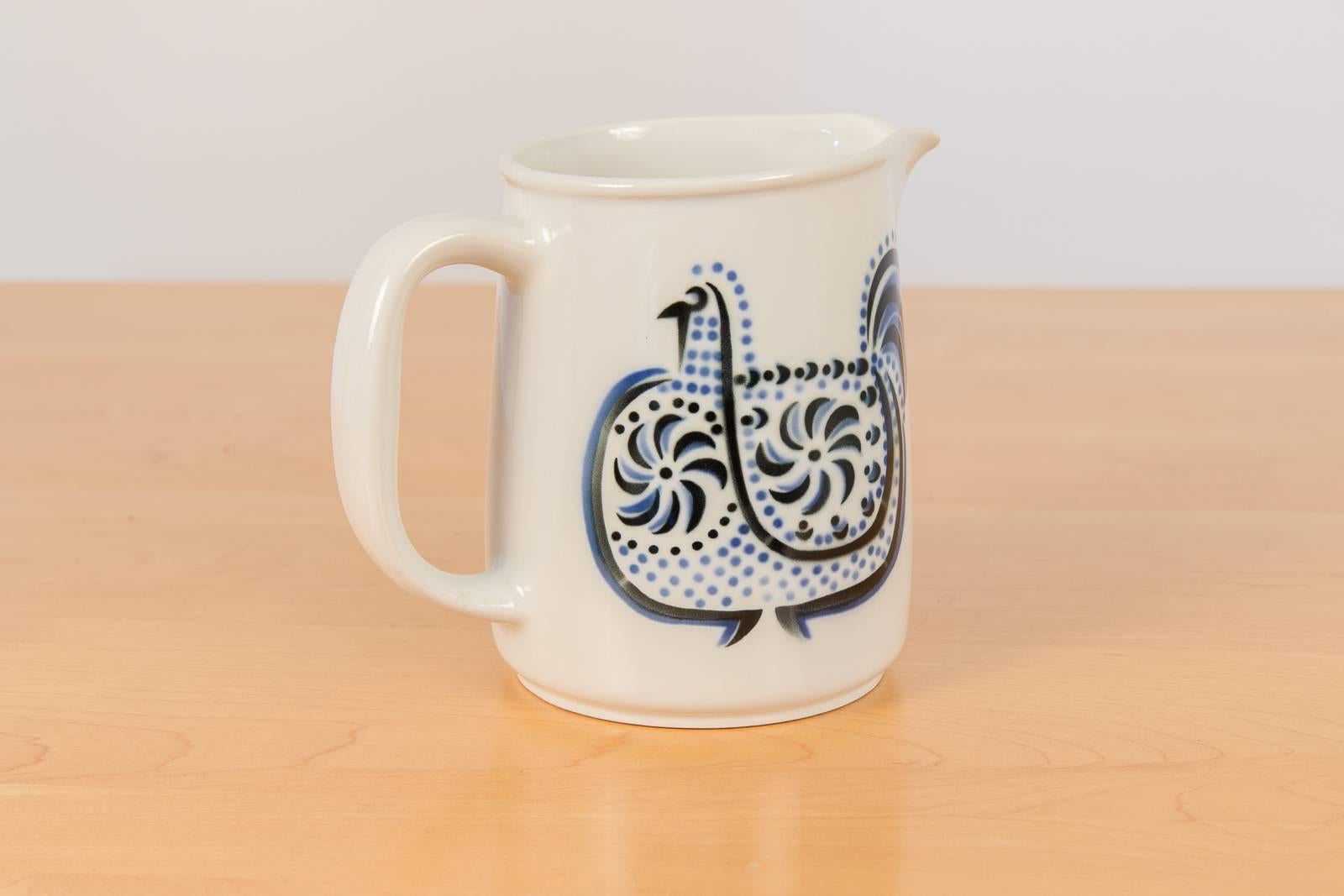Mid-Century Modern Arabia Ceramic Pitcher and Creamer