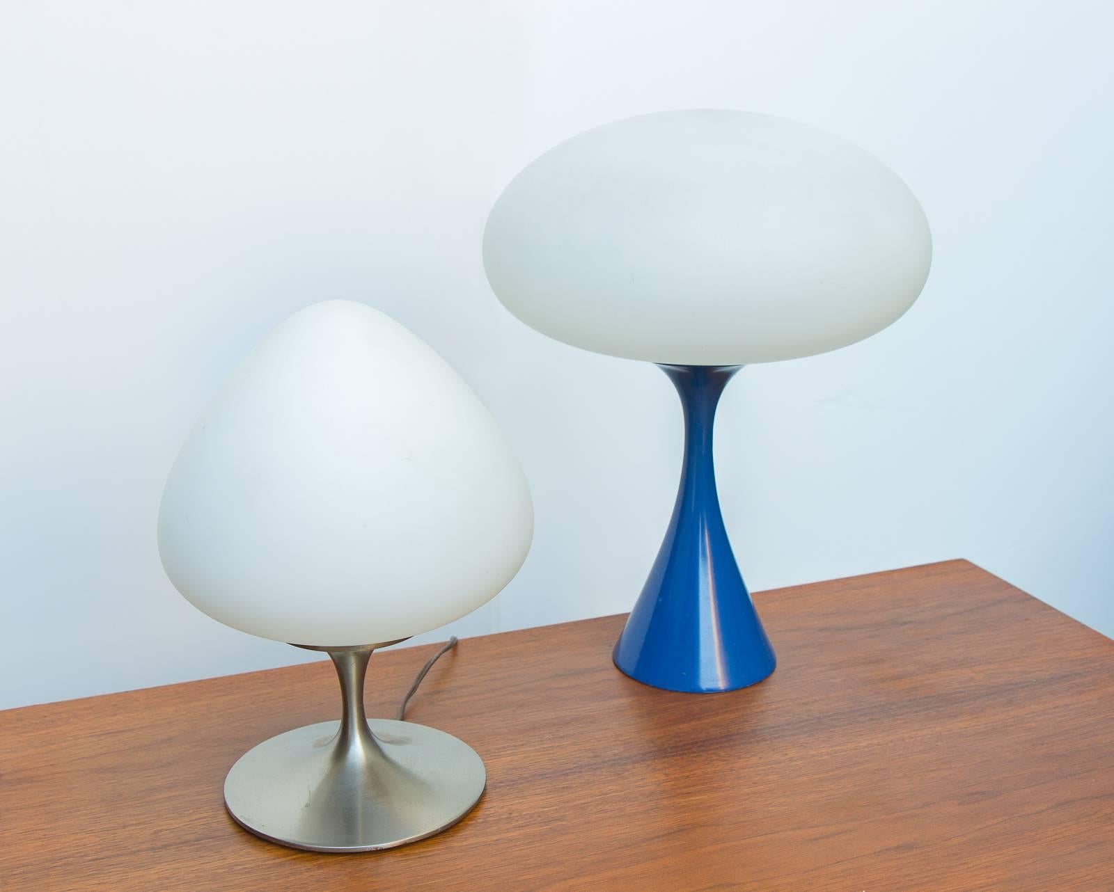 Late 20th Century Blue Mushroom Laurel Table Lamp