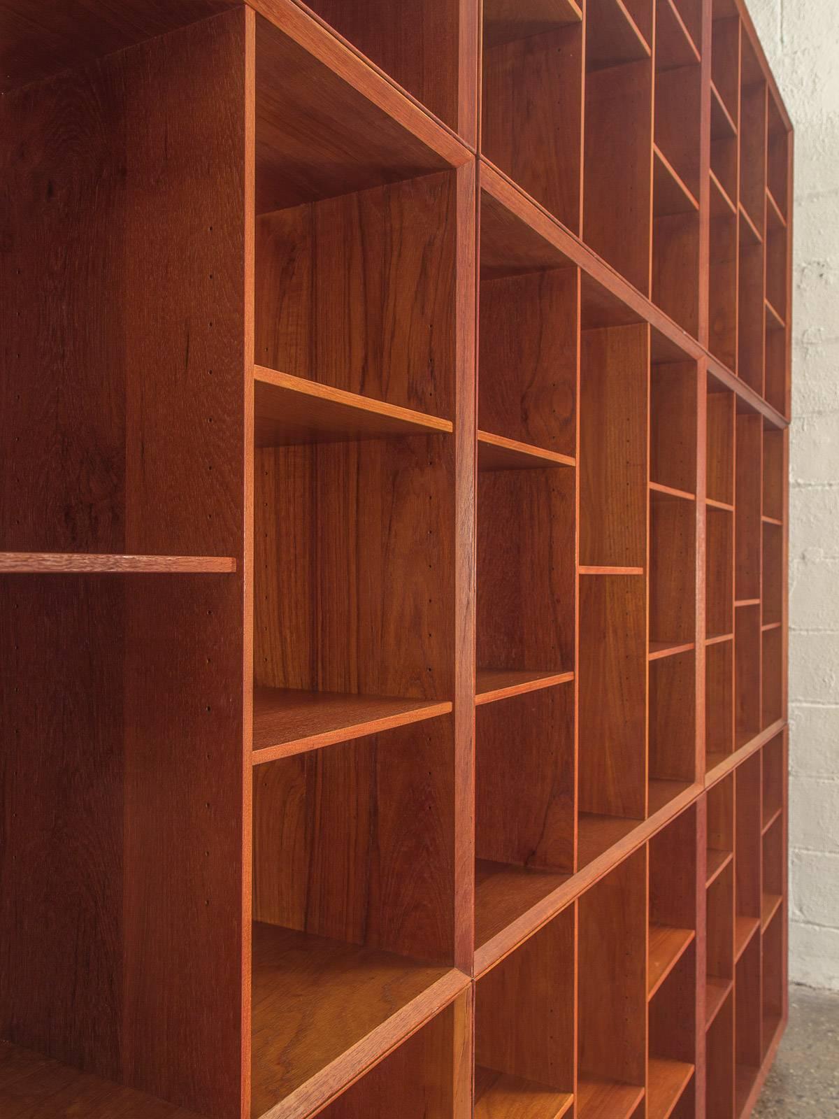 Mid-20th Century Peter Hvidt Modular Wall of Bookcases