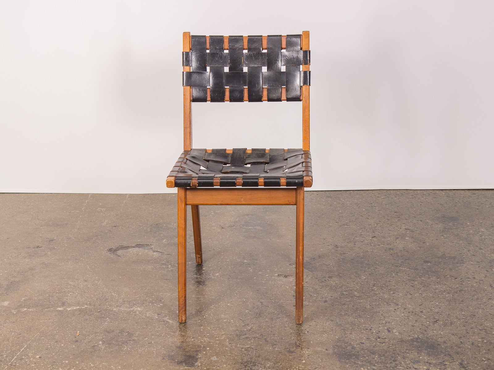 Vintage Woven Leather Side Chair At 1stdibs