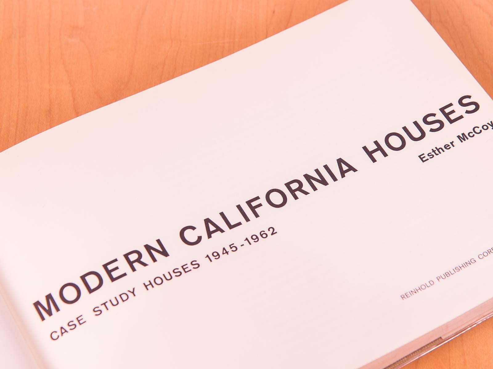 Modern California Houses is an in-depth look at the visionary designs of Mid-Century case study homes by architectural critic and historian Esther McCoy. Scarce, out of print, first edition from 1962. Published by New York: Reinhold Publishing