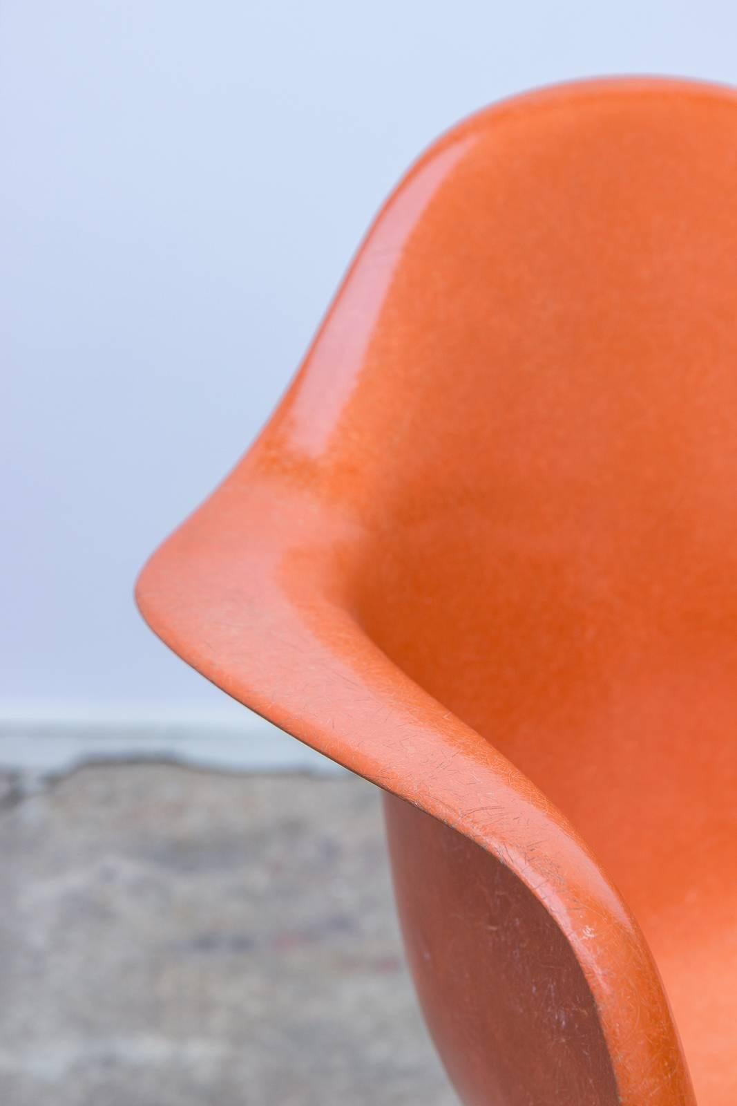 Eames Molded Fiberglass Armchair in Orange 2