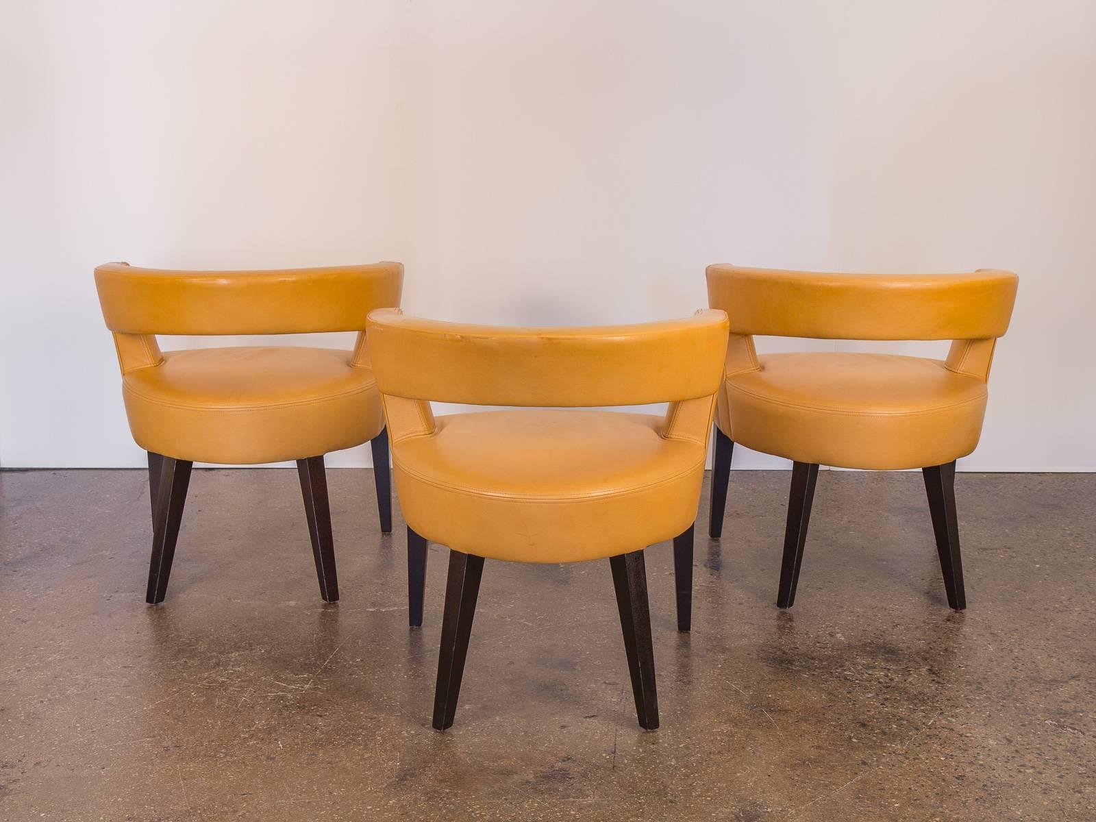 Set of Three Dakota Jackson Ringback Chairs In Excellent Condition In Brooklyn, NY