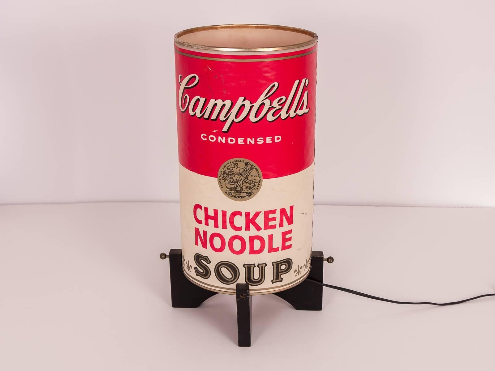 campbell soup lamp