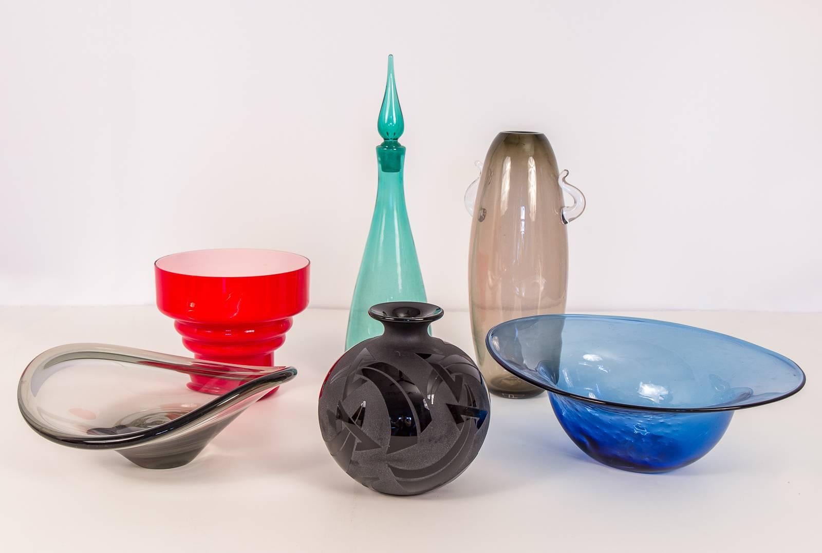 Dimpled Blenko Glass Bowl 1