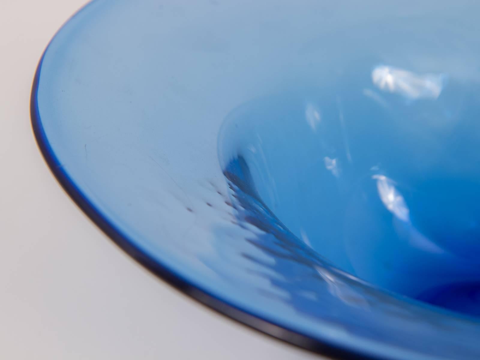 Mid-20th Century Dimpled Blenko Glass Bowl