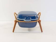 Enameled Blue Dutch Oven by Jens Quistgaard