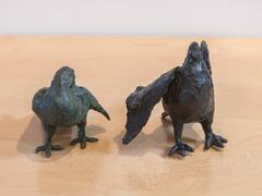 Bronze Cast Pigeons by Ilana Goor