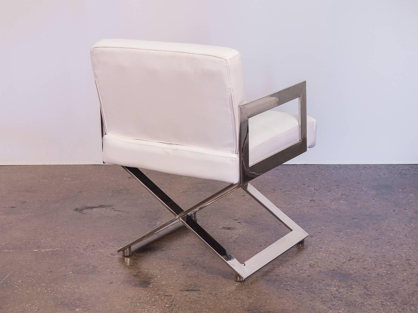 Ten Milo Baughman Style Chrome Dining Chairs 1