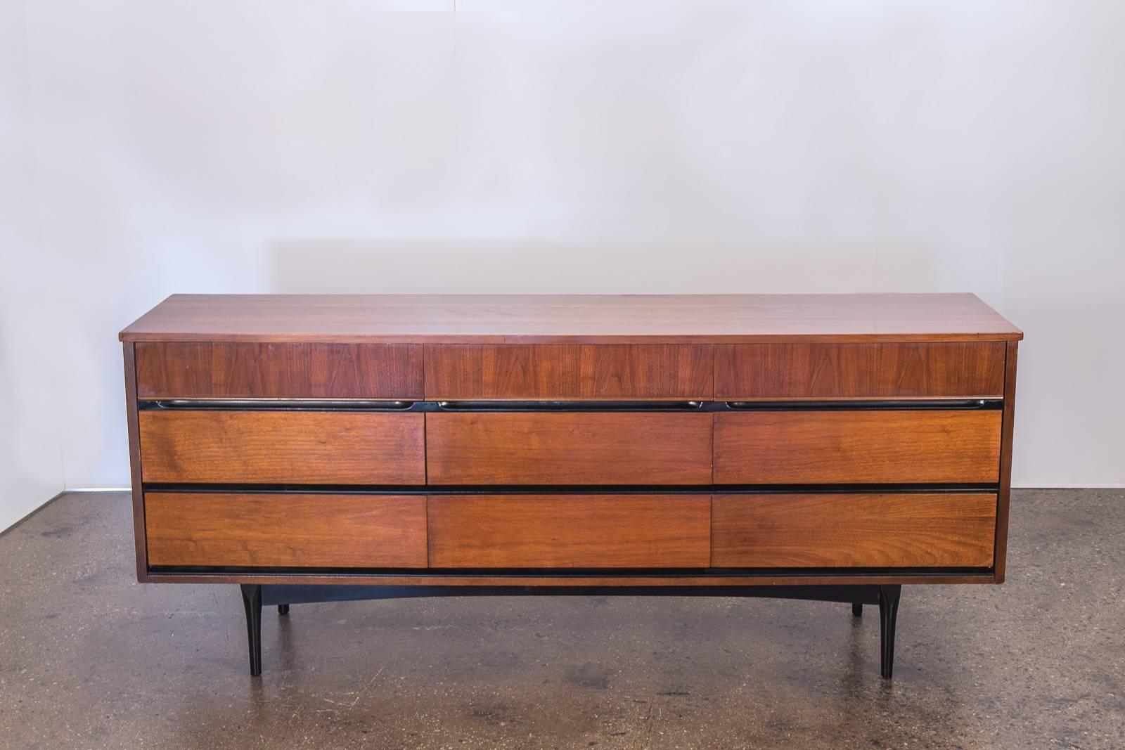 Mid-Century Modern Triple Dresser In Excellent Condition In Brooklyn, NY