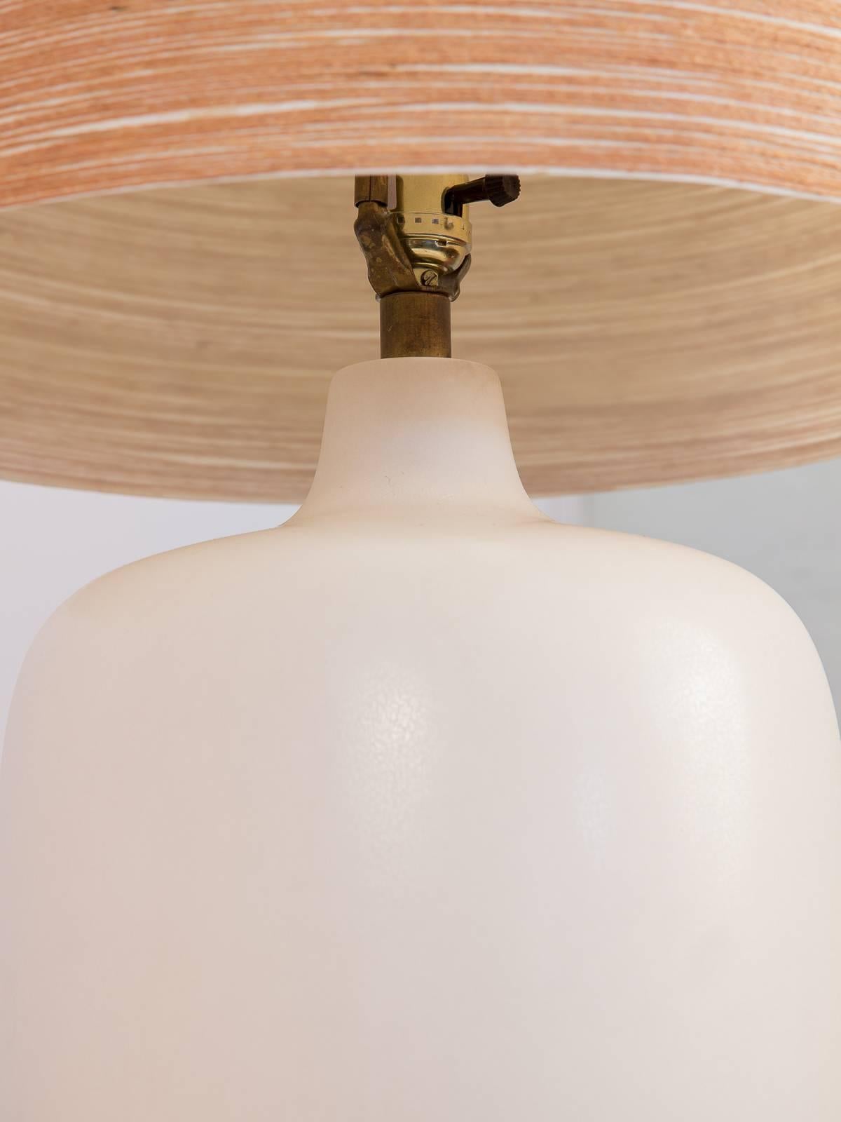 Mid-20th Century Pair of Lotte Table Lamps with Jute Shades