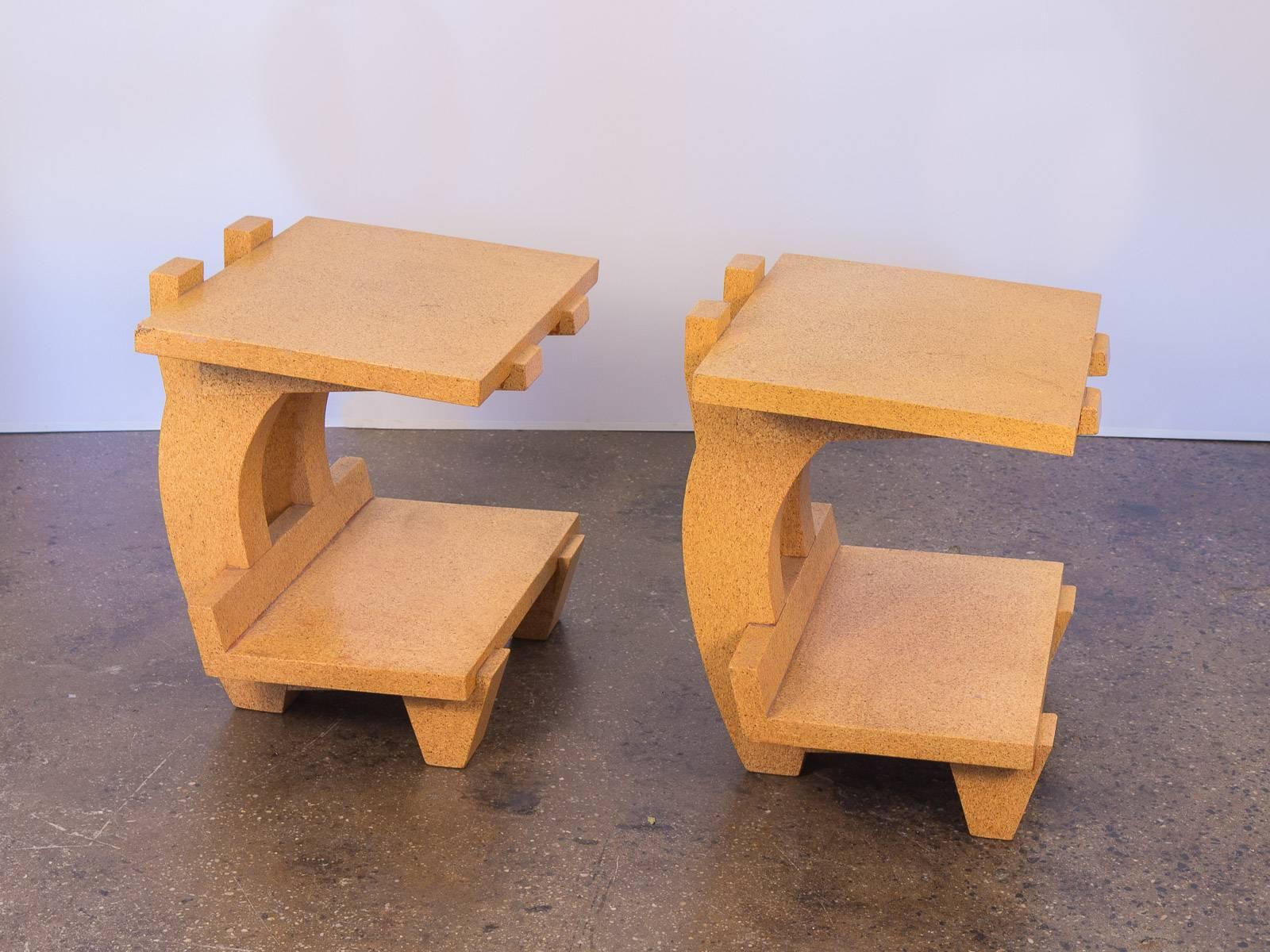 Kevin Walz Cork Side Tables In Excellent Condition In Brooklyn, NY