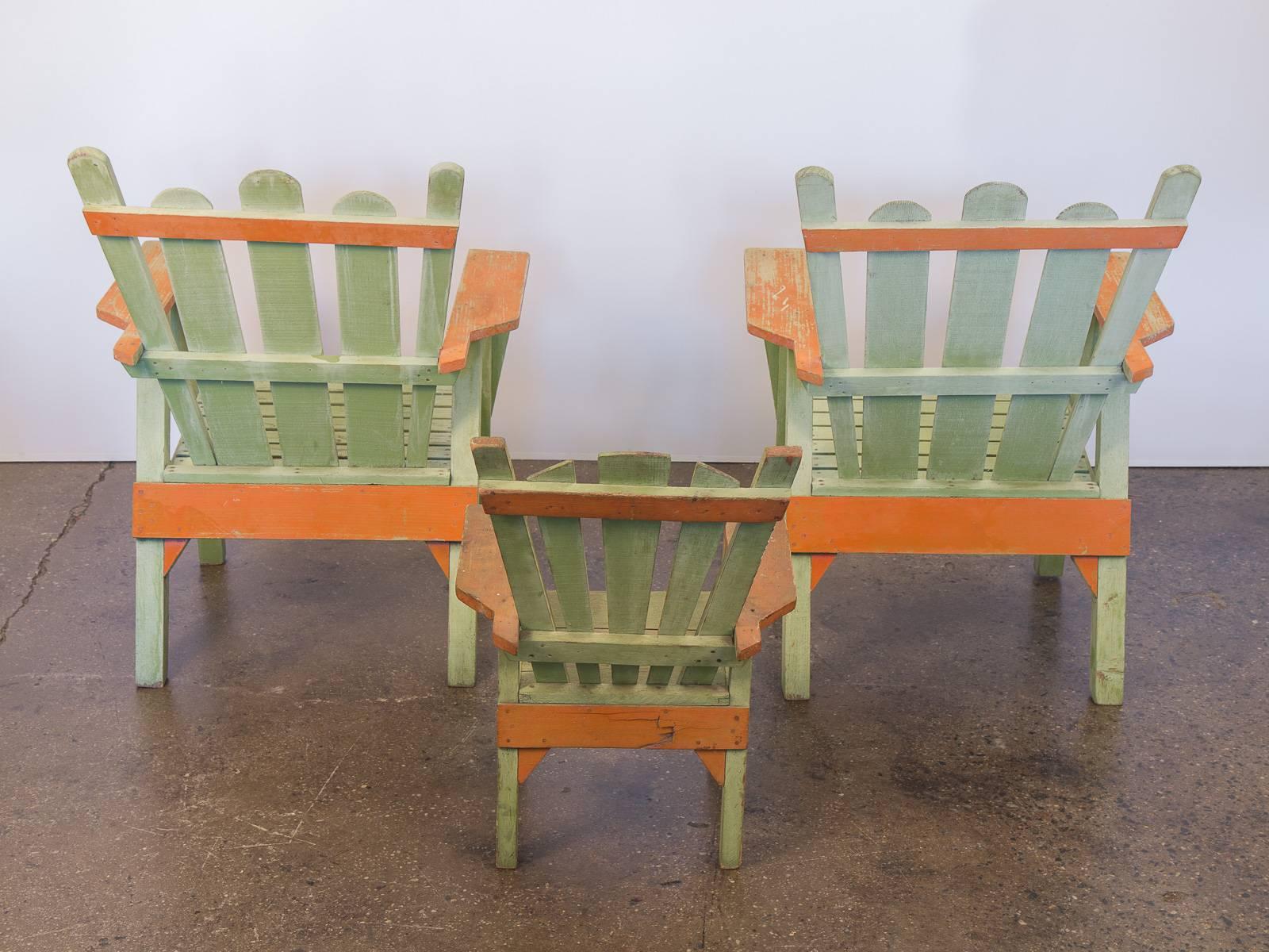 Family Set of 1960s Adirondack Chairs In Good Condition In Brooklyn, NY