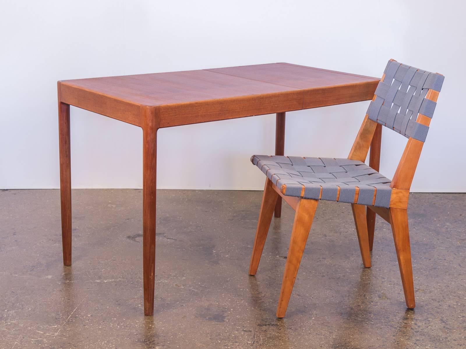 Small Danish Modern Teak Table with Leaf 3