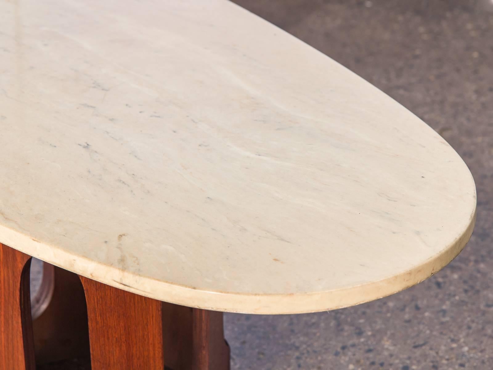 American Harvey Probber Travertine Coffee Table