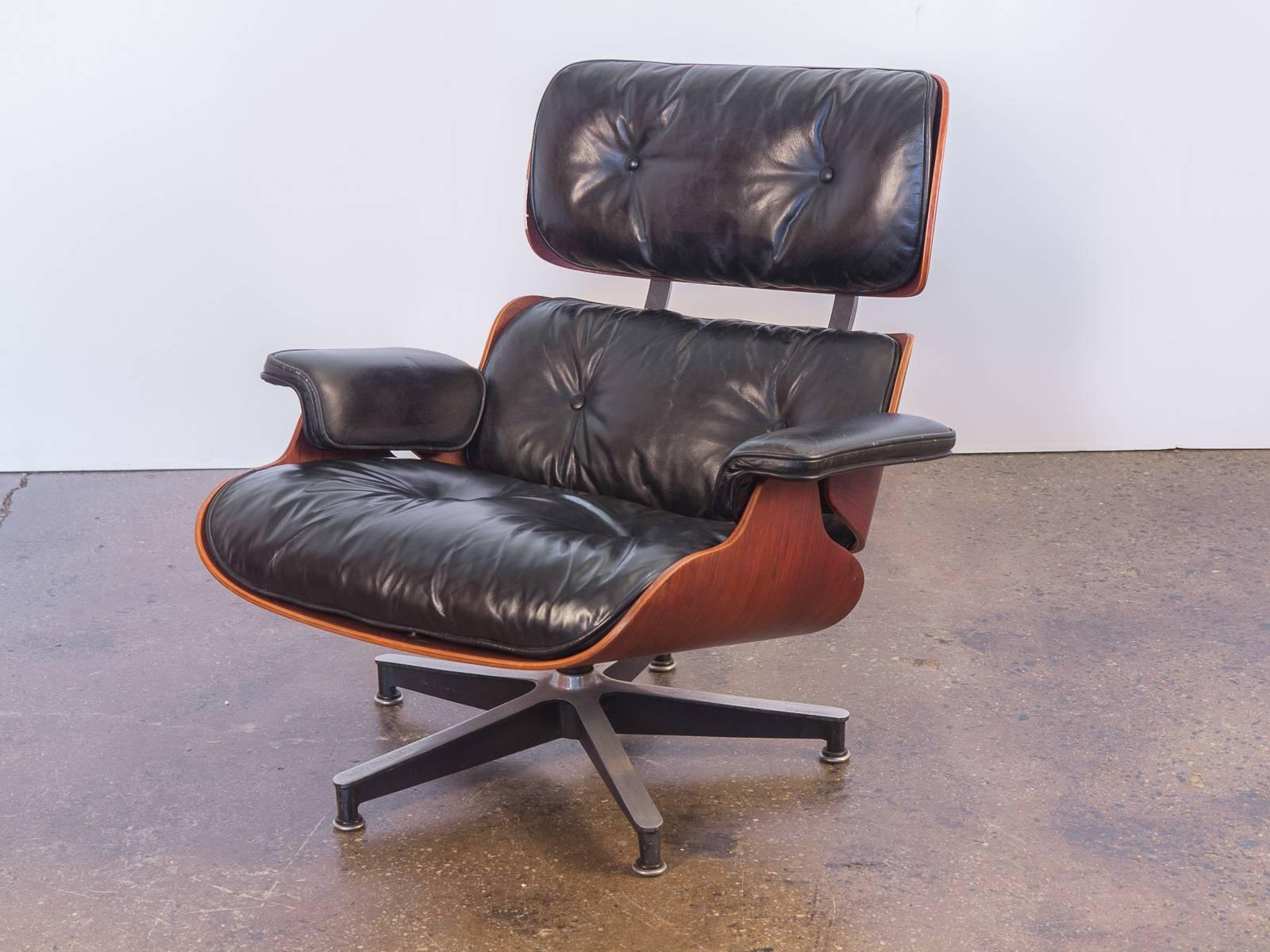 Mid-20th Century Eames 670 Lounge Chair and 671 Ottoman