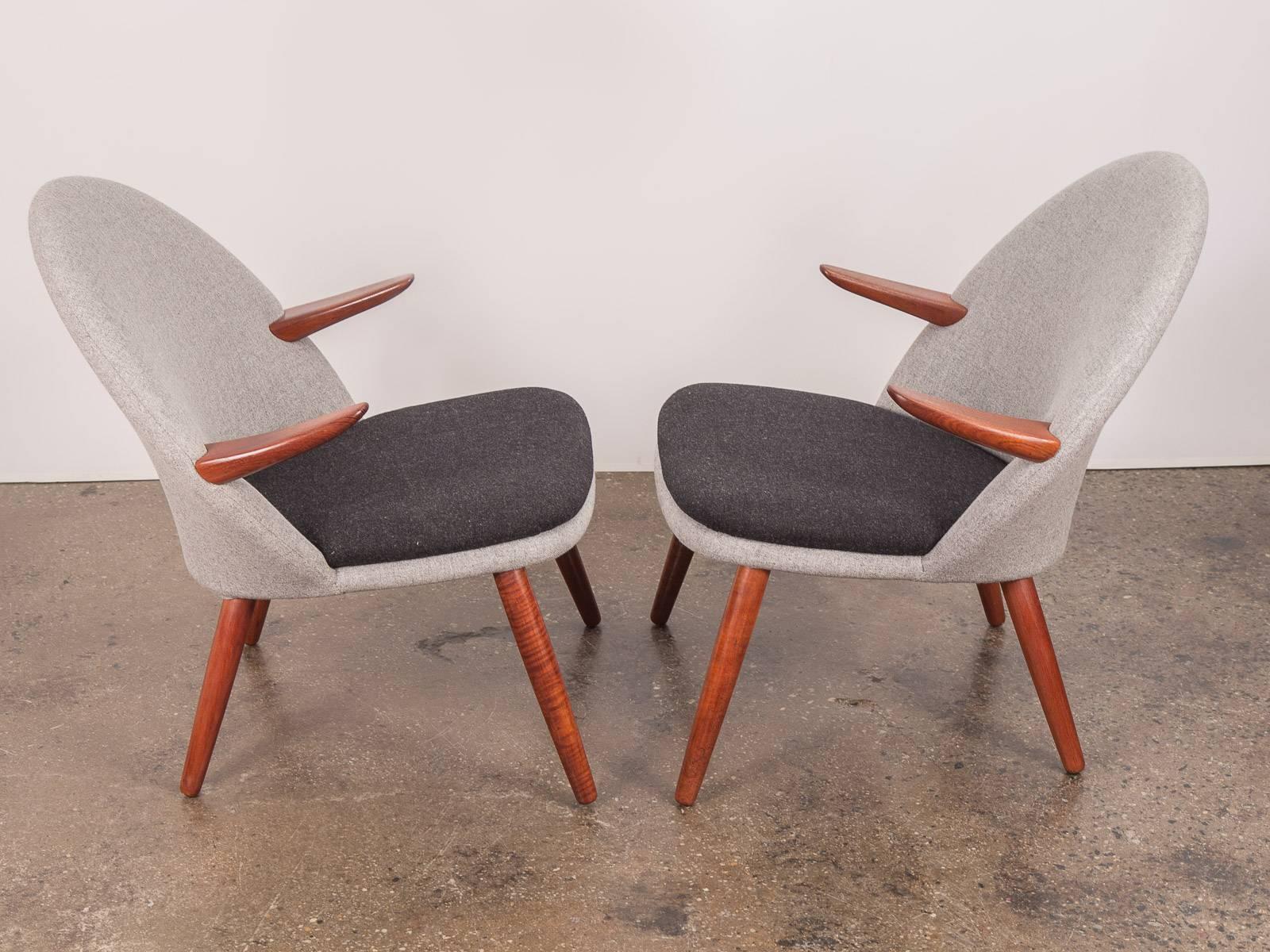 Danish Pair of Kurt Olsen Easy Chairs for Glostrup Mobelfabrik