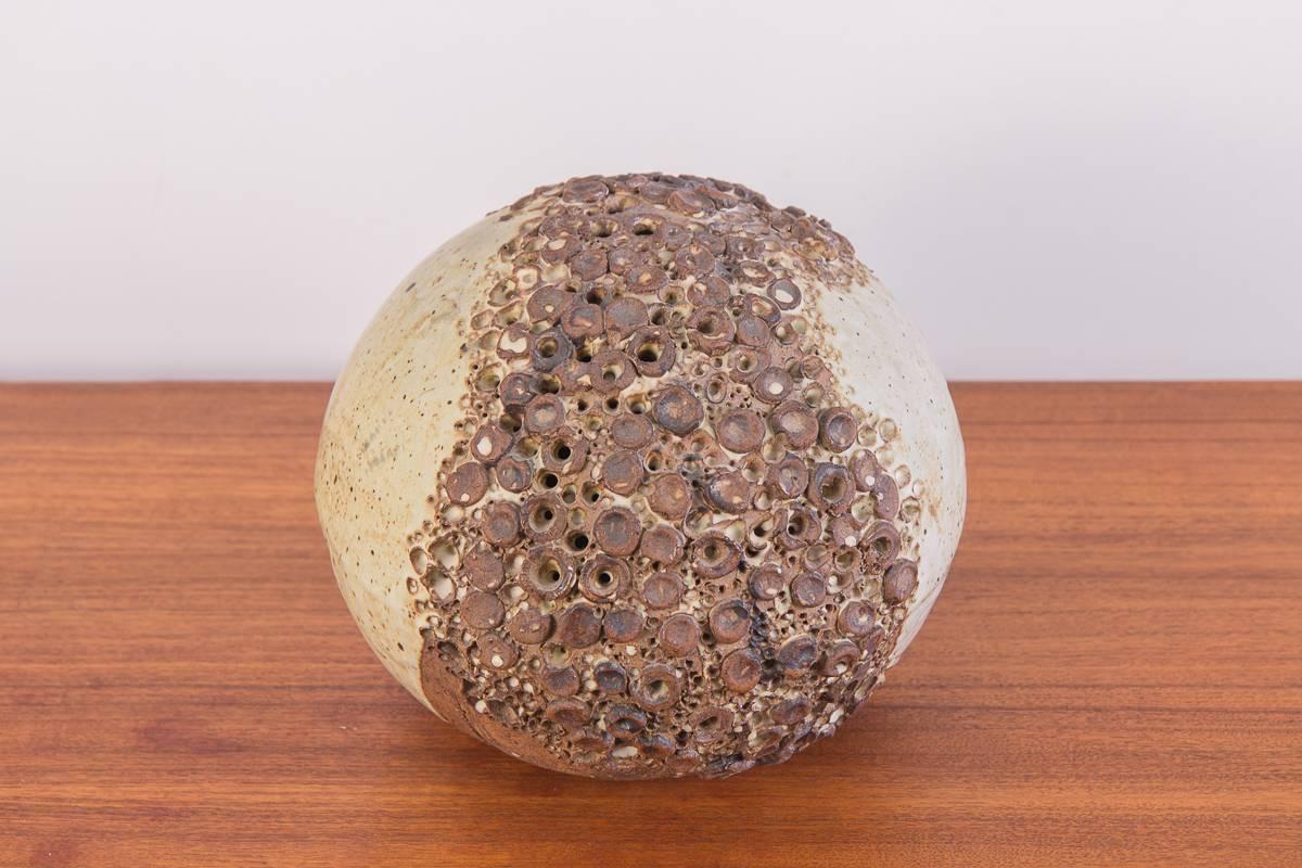 Earthenware Sphere Table Sculpture In Good Condition For Sale In Brooklyn, NY