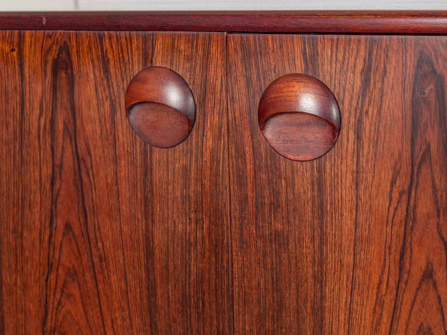 Scandinavian Rosewood Credenza In Excellent Condition In Brooklyn, NY
