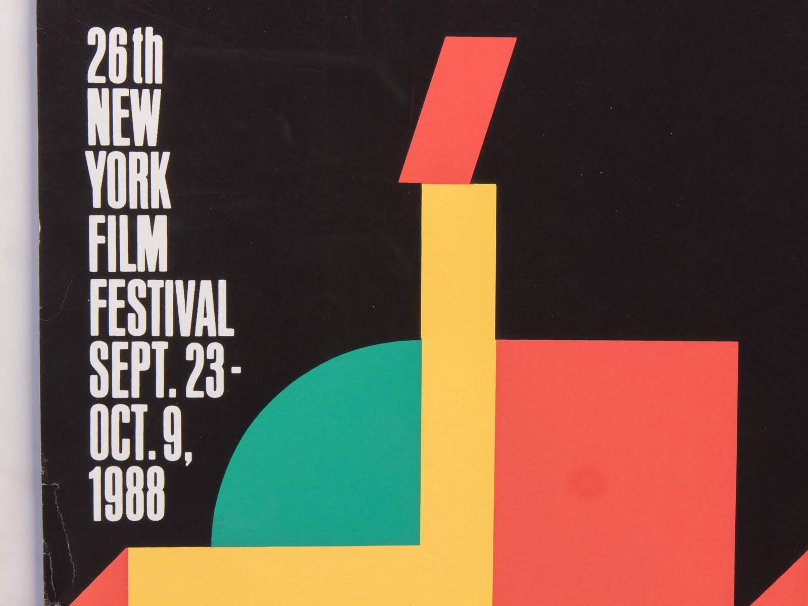 Signiertes Milton Glaser New York Film Festival Poster im Zustand „Gut“ in Brooklyn, NY