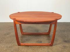 Round Teak Cocktail Table