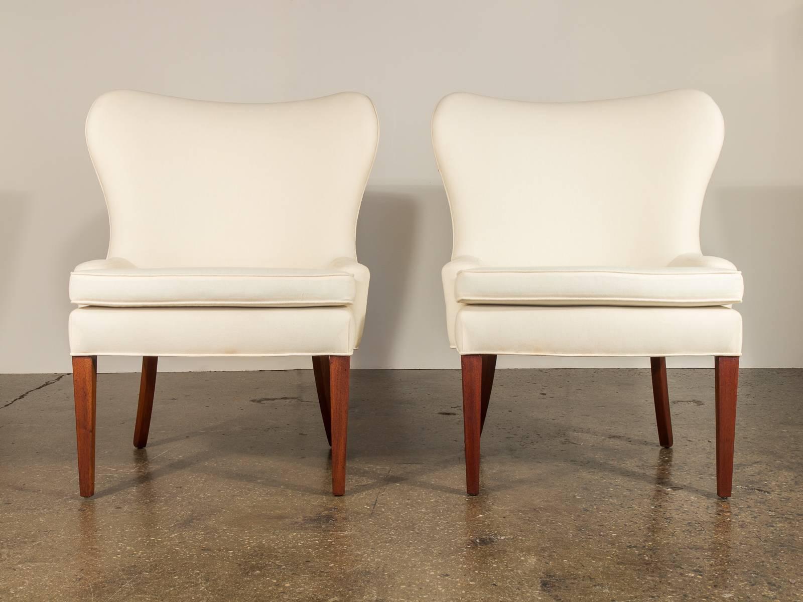 Mid-Century Wingback Armchairs In Excellent Condition In Brooklyn, NY