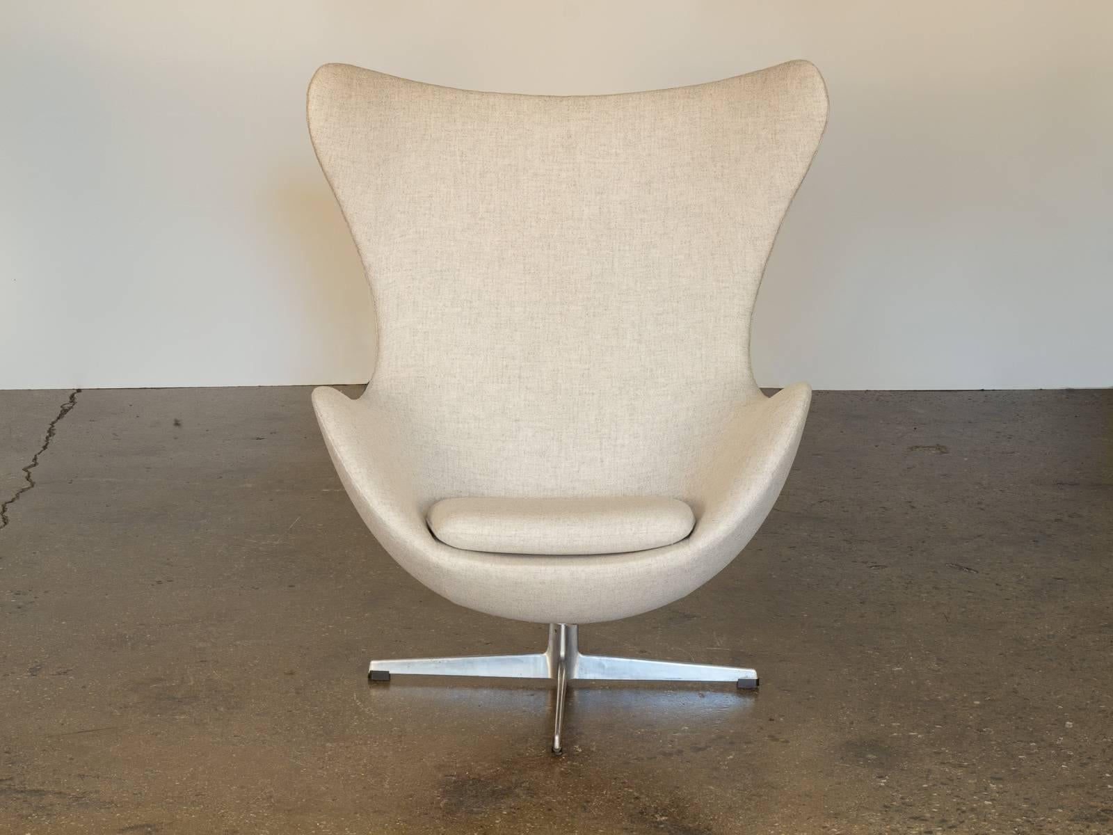 Danish Egg Chair and Footstool by Arne Jacobsen