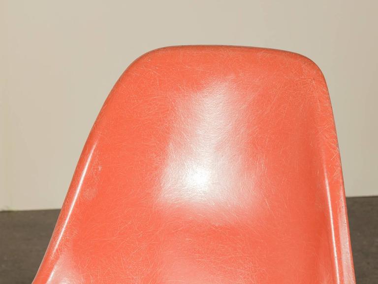 Eames for Herman Miller DSS Orange Fiberglass Shell Chair For Sale 1