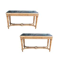 19th Century Pair of French Louis XVI Style Consoles 2