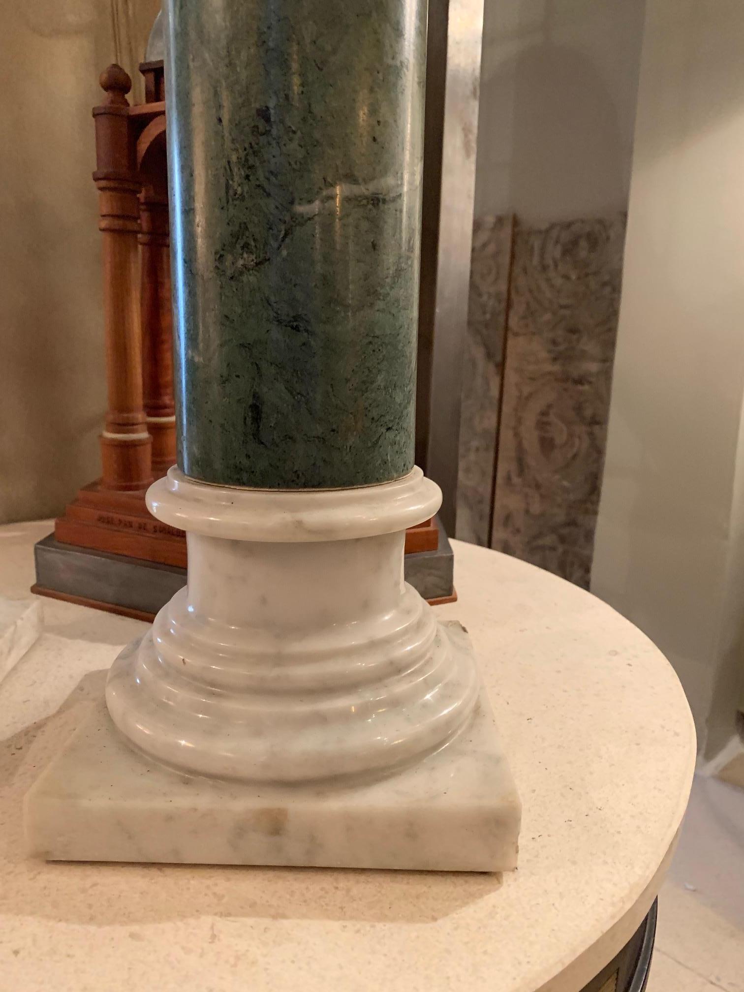 Pair of Marble Columns, 19th Century In Good Condition In Madrid, ES