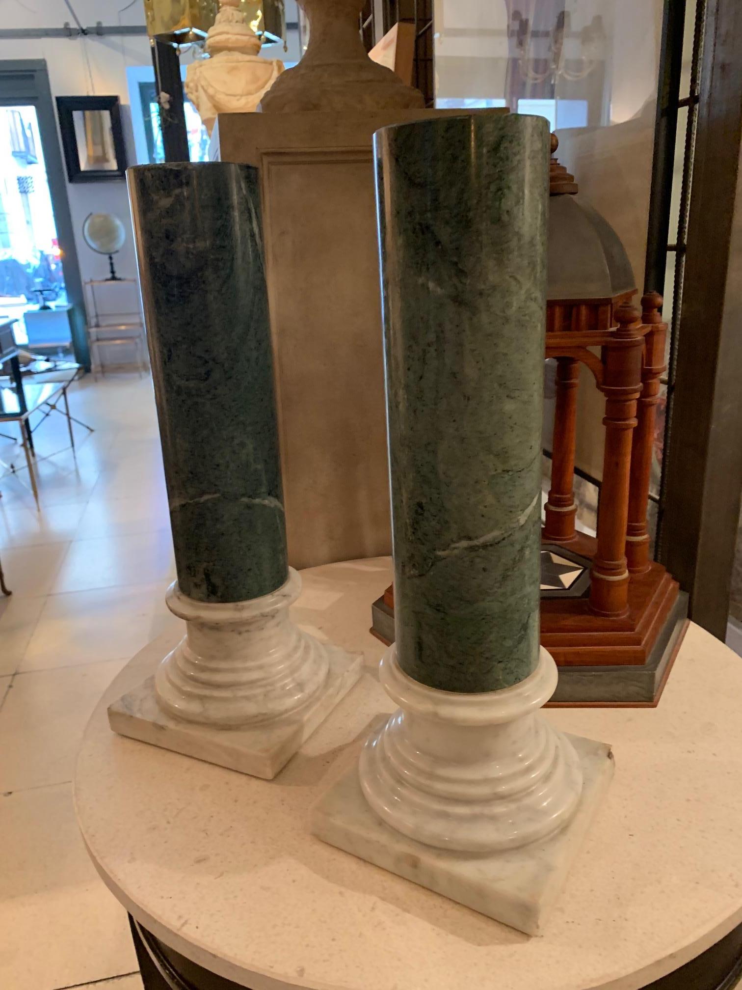 20th Century Pair of Marble Columns, 19th Century