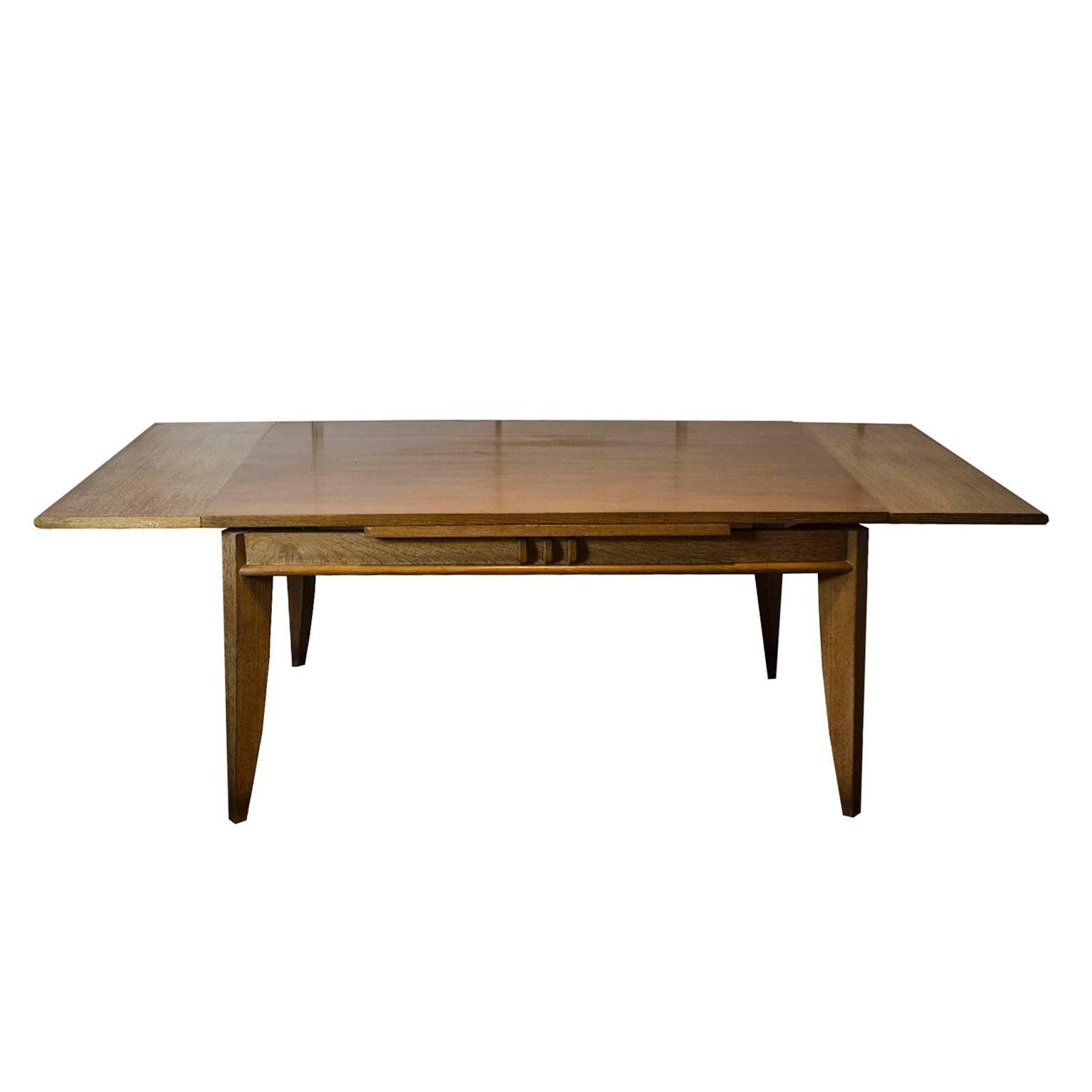 Art Deco extending table, manufactured in oak 